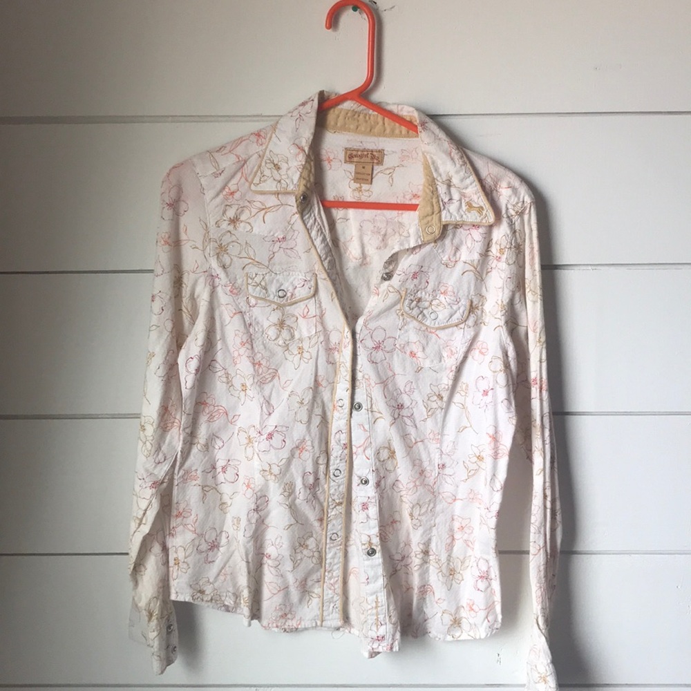 Cowgirl Up Rodeo Shirt. Long sleeve, button down.